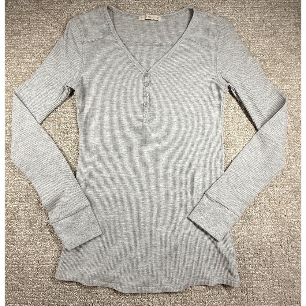 Active Basic Waffle Knit Henley Tops Women Small Lot 3 Long Sleeve Thermal Shirt - Picture 2 of 14